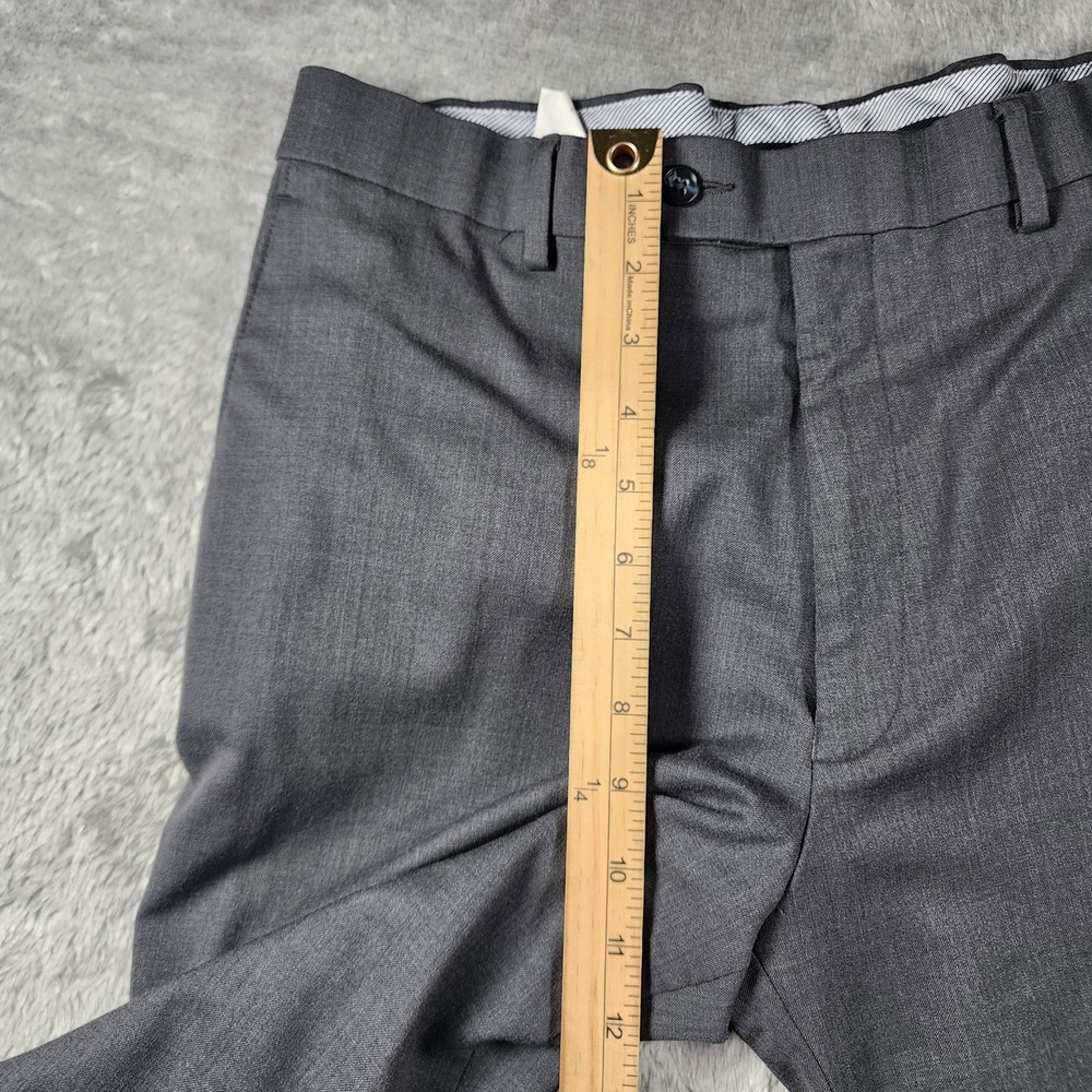 Hart Schaffner Marx Pants Mens 32x29 Gray Wool Stretch Dress Slacks (Tag‎ 34x30) - Picture 4 of 12